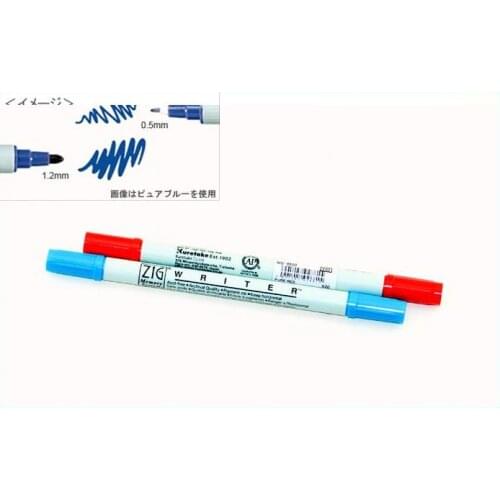 ZIG Markers Kuretake Watercolor Brush Pen MS-6600 Twin Tip WRITER Water-based Japan