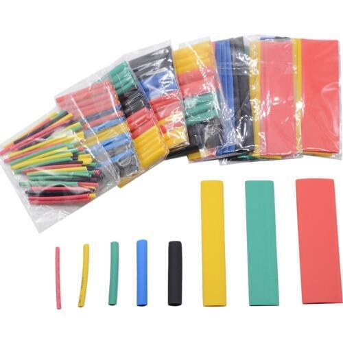 164pcs Set Polyolefin Shrinking Assorted Heat Shrink Tube Wire Cable Insulated Sleeving Tubing Set