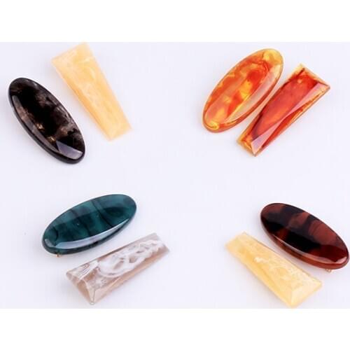 2pcs/set Resin Duck Hairpins Hair Clips Barrette Cute Acrylic Headpiece Pins For Women Girls Hairgrips Hair Jewelry Accessories