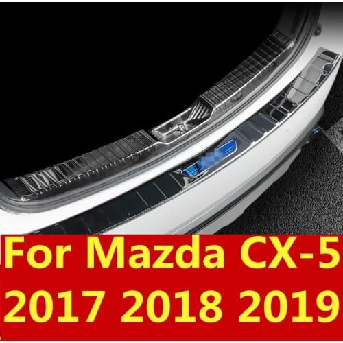 For Mazda CX-5 CX5 CX 5 2017 2018 2019 stainless steel Exterior Rear Trunk Bumper Scuff Plate Door Sill Car accessories