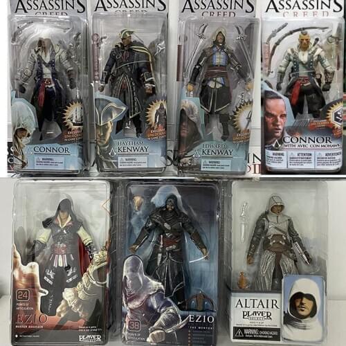Ezio Altair Connor Haytham Edward Kenway Mohawk Connor Assassin Creed Action Figure Model Toys Gift
