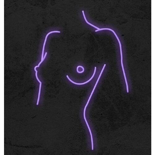 Custom Sexy Indie Lady Led Flex Transparent Acrylic Neon Sign Light Wall Hanging Decoration for Bar Home Room Bedroom Party Bar