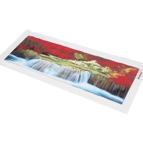 60% Hot Sale 80x30cm Large Resin Diamond Painting Waterfall Scenery Wall Living Room Decor DIY Diamond Paintings