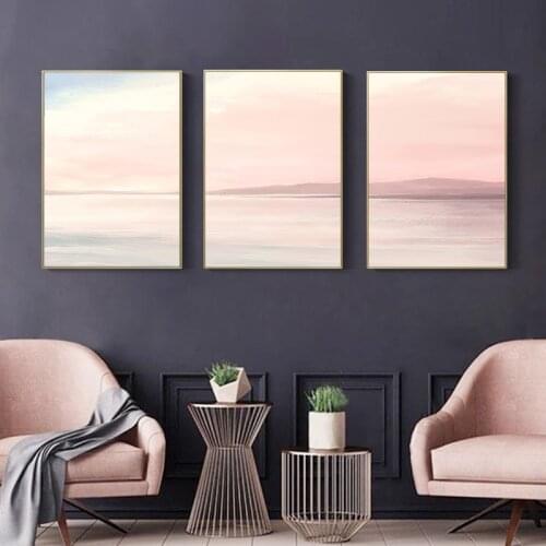 Sunset Scenery Abstract Wall Art Canvas Poster Print Modern Artwork Picture Painting Contemporary Nordic Home Room Decoration