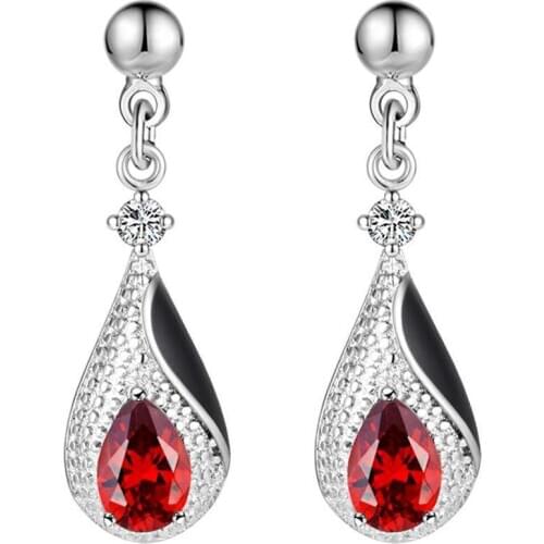 Suit 925 sterling earrings made new kit water suit fashion for women sterling--jewelry CZ Luxury Ms. girl Wedding