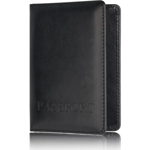 TRASSORY Leather Passport Cover Case Multi Functional Credit Card Passport and Ticket Holder for Men and Women