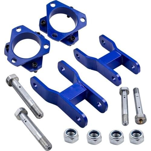 For Holden Colorado RG 4WD 2012 On Front +Rear Strut Spacer Lift Kit + Shackles Blue