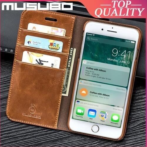 Musubo Genuine Leather Case For iPhone SE 2020 8 Plus 7 Plus 6 6s XR Xs Max Luxury Cover 12 Pro Max 11 Card Slot Wallet Fundas