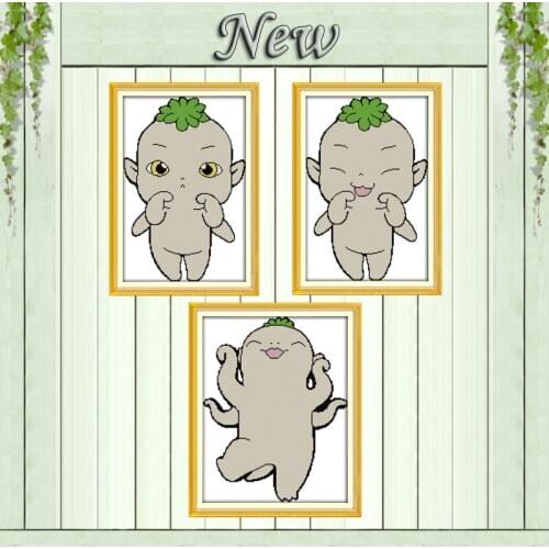 Happy Huba lovely fairy elf decor paintings counted printed on canvas DMC 11CT 14CT Cross Stitch kits embroidery needlework Sets