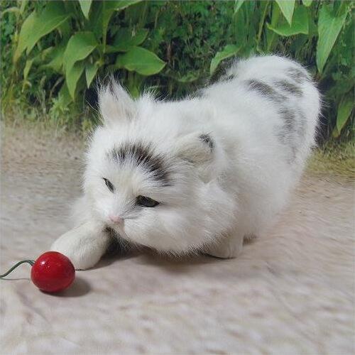 New creative simulation cat toy polyethylene & furs lying Creeping cat model gift about 14x41x13cm 2376