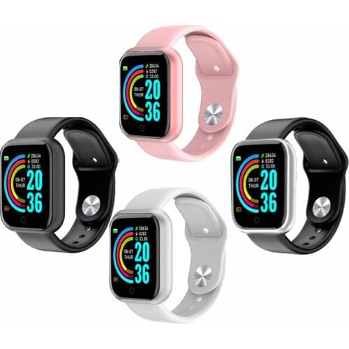 New D20S Smart Watch Y68 Bluetooth Fitness Tracker Sports Watch Heart Rate Monitor Blood Pressure Smart Bracelet for Android IOS