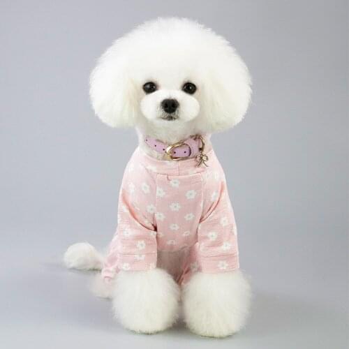 Pet Clothes Small And Medium-Sized Spring And Summer Dog Clothing Cute Little Daisy Pattern Four Legs Pants