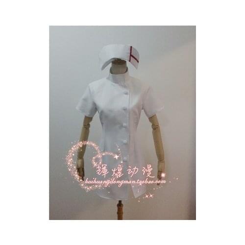 Danganronpa Mikan Tsumiki nurse Cosplay Costume with gloves