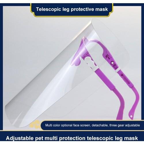 1pc Unisex Transparent Eye Shield Visor Wrap Shield Adjustable Half Face Shield Guard Protector Face Mask Anti-spray Mask