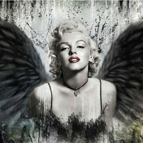Sale 5D Round diamond painting diy diamond painting embroidery cross stitch Home Decor diamond mosaic Angel Marilyn Monroe KBL