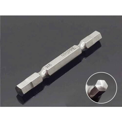 1Pc 65mm 1/4" Hex Shank Magnetic Double Head Inner Hexagon Screwdriver Electric Driver Hand Tools Drill Bit S2 Steel