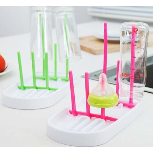Baby Bottle Drying Rack Feeding Cups Storage Cute Trees Shape Nipples Pacifier Holder Shelf Ten Footholds Easy Clean