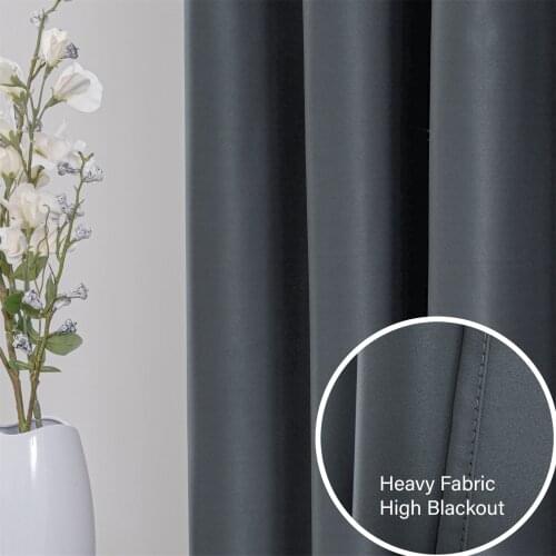 Top Finel Solid Polyester Ready Made Window shade Blackout Curtains For living Room the Bedroom cortina Window Treatments drapes