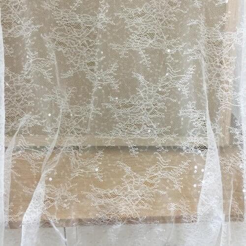 1 Meter quality new Style exquisite wedding dress lace fabric gorgeous mesh tulle embroidery lace for wedding evening dress