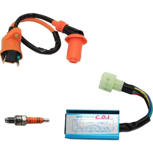 High Performance Motorcycle Racing 6pin CDI Ignition Coil Spark Plug Set Fit for Gy6 150cc 125cc 50cc Scooter Motorbike Parts
