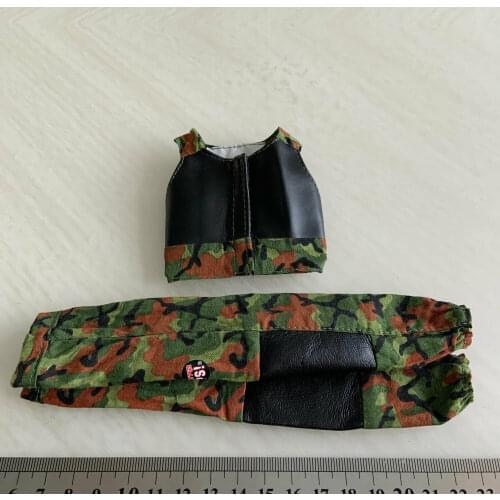 1/6 Scale Soldier Trendy Camouflage Vest+Pants Model for 12" Action Figure Doll