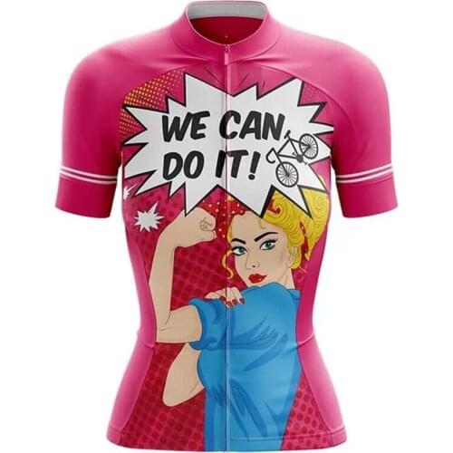 2021 Pro Womens Short Sleeve Jersey Bike Clothing Ropa Ciclismo Road Bicycling Shirt Quick-Drying MTB Uniform Breathable Summer