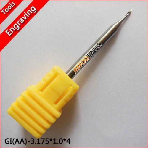 3.175*1.0*4 mm Carbide CNC Router Bits Single Flute Tools/ Engraving Bits Arylic End Mill AA Series