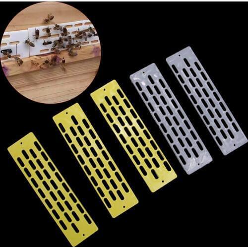 30PCS Bees Tool Plastic Anti Escape Fly Anti-Run Sheet Pieces Yellow White Holes Spacer Beekeeping Nest Door Plate Supplies