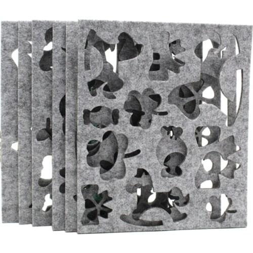 6pcs Wool Felt Mold Needle Felting DIY Craft Stencil Applique Mould Needlework Tool Handicraft Sewing Accessories HX6D