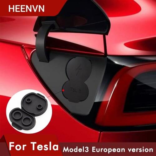 Heenvn 2021 New Model3 Car For Tesla Model 3 Europe Car Charging Port Dust Plug Protective Cover Accessories Model Y 2017-2021
