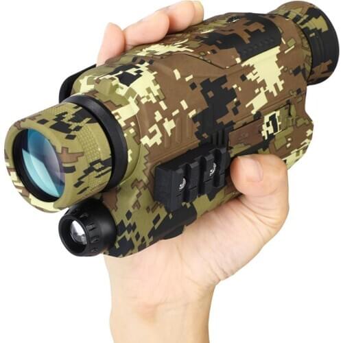 BOBLOV Digital Night Vision Monocular 5x32 Optics Scope Target Focus Infrared Monoculars with 1.5in TFT LCD PJ2 Camouflage Color