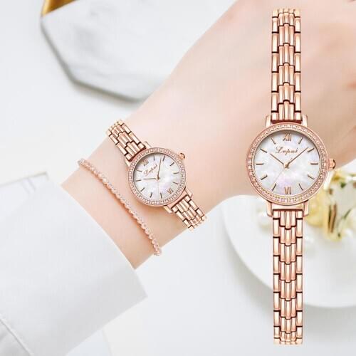 Lvpai Brand Ladies Watch Diamond Bracelet Set Fashion Watch For Women Rose Gold Dress Casual Quartz Watch Clock zegarek damski