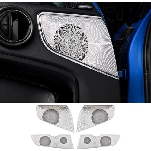 4pcs Door Loud Speaker Decorative Cover Trim Sticker For BMW MINI CooperS F60 COUNTRYMAN Car Styling Interior Accessories