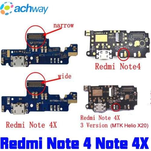 For Redmi Note 4 USB Port Charger Dock Plug Connector Flex Cable Note4 For 5.5" Xiaomi Redmi Note 4 Charging Port Board
