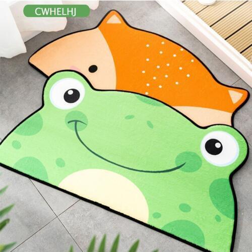 Cute Cartoon Carpet Creative Cat/Tiger/Fox Shape Floor Mat Home Decoration Living Room Carpets Bathroom Water-absorb Rugs