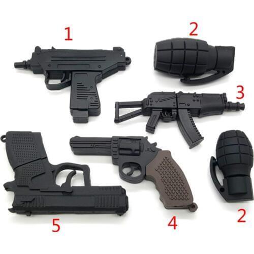 Cartoon AK47 gun/grenade toy USB3.0 flash drive fashion personality creative boyfriend cool gift battle 8g16g gadget cute custom