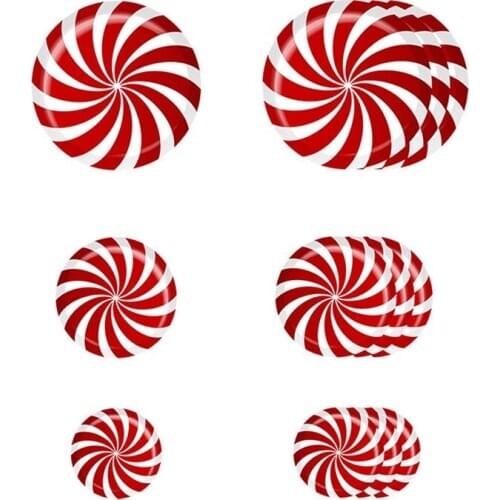 12 Pieces of Mint Floor Decal Stickers for Christmas Candy Party Decorations for Christmas Crafts