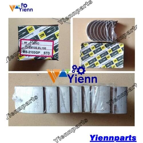 For HINO EM100 EL100 Crankshaft Bearing And Connecting Rod Bearing For Super Dolphin FH288 8ton 9419cc EM100 Diesel Engine Parts