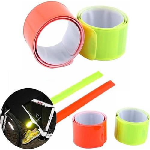 Practical Riding Cycling Bicycle Safe Reflective Safety Pant Band Strap Leggings Belt Wristbands Curly Warning Reflective Strips