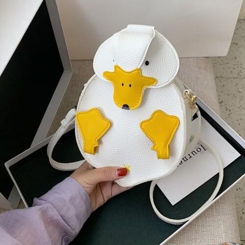 Cute Cartoon Duck Ladies Shoulder Bag Small Crossbody Bag for Women New Girls Daily Shopper Purses and Handbags PU Leather Pouch
