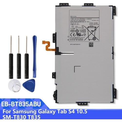Samsung Original EB-BT835ABU Battery For Samsung Galaxy Tab S4 10.5 SM-T830 T830 SM-T835 T835 Replacement Tablet Battery 7300mAh