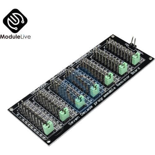 1Pcs 1R - 9999999R Seven Decade Programmable Resistor Board, Step 1R, 1%, 1/2 Watt. adjustable resistor slide resistor
