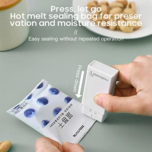 1Pcs Mini Portable Sealer Bag Clip Food Snacks Sealing Machin Food Packaging Kitchen Hand Pressure Heat Sealer Bag Clips