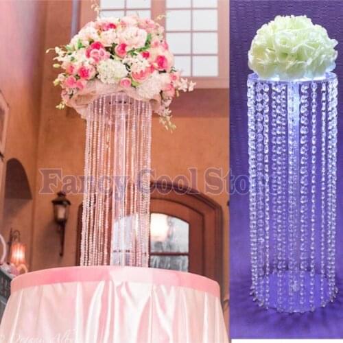 50CM Tall Wedding acrylic crystal Table Centerpiece Flower Stand Table decor wedding props 10pcs/lot