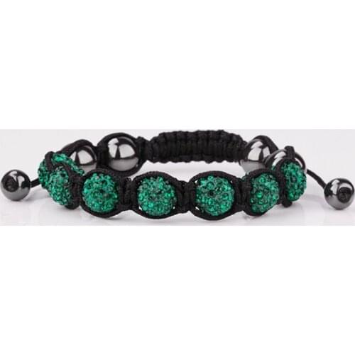 Beiliwol Beads Bracelets for Women Elegant Fashion Jewelry 10mm Crystal 7 CZ Ball DIY Braid Resizable 21 Color Female 11.11 Sale