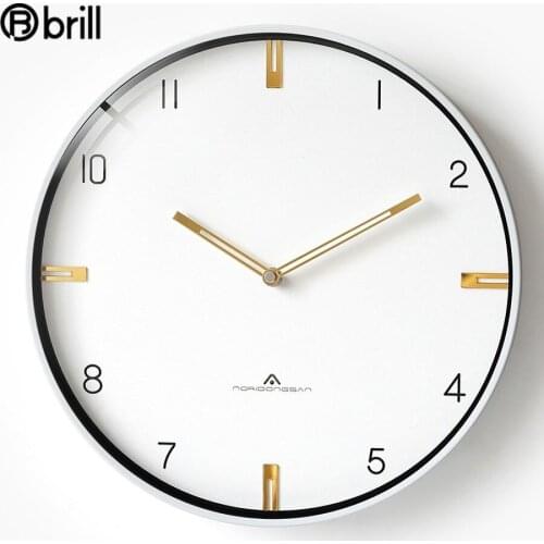 White American Luxury Modern Creative Clocks Wall Home Decor Living Room Large Watch Home Office Decoration Modern Reloj Mural