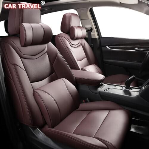 CAR TRAVEL Custom Leather car seat cover For Mitsubishi PAJERO OUTLANDER EX ASX Grandis Eclipse Cross galant Lancer Zinger auto