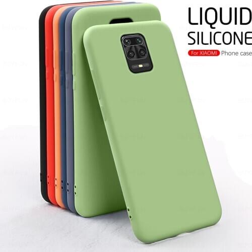 Redmy not 9 s case candy color rubber liquid case for xiaomi redmi note 9 pro 9s 9a 9c cover soft silicon shockproof coque funda