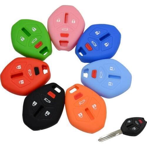 Colorful Silicone 3+1 Button Rubber Remote Car Key Cover Case For Mitsubishi Lancer Evo Outlander Galant Asx 380 Endeavor Mirage