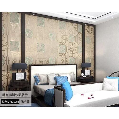 Beibehang Decorative frame bamboo classical wallpaper embossed 3D wall paper scroll for bedroom living room sofa TV background